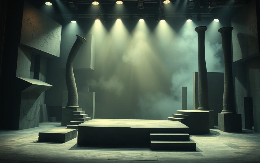 innowacyjne techniki sceniczne absurdu
